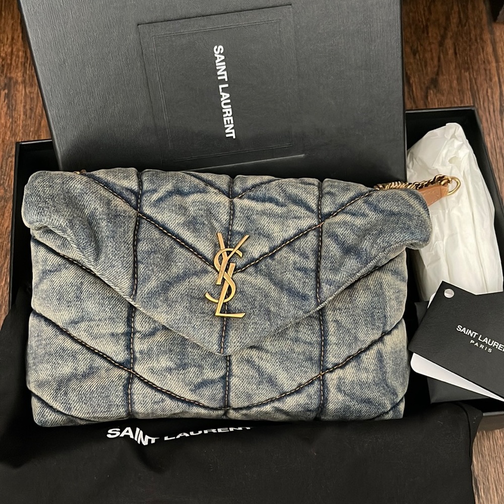 Saint Laurent Puffer Toy in Denim